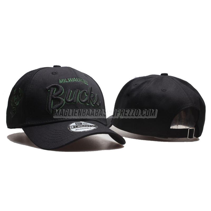 cappelli da baseball milwaukee bucks di 2023 nero