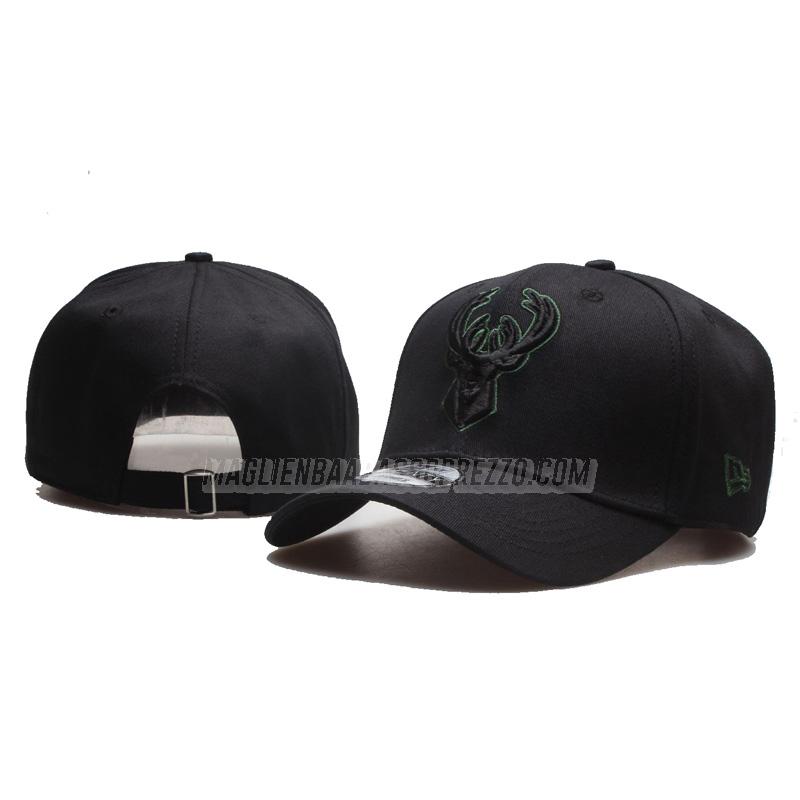 cappelli da baseball milwaukee bucks di xl1 2023 nero