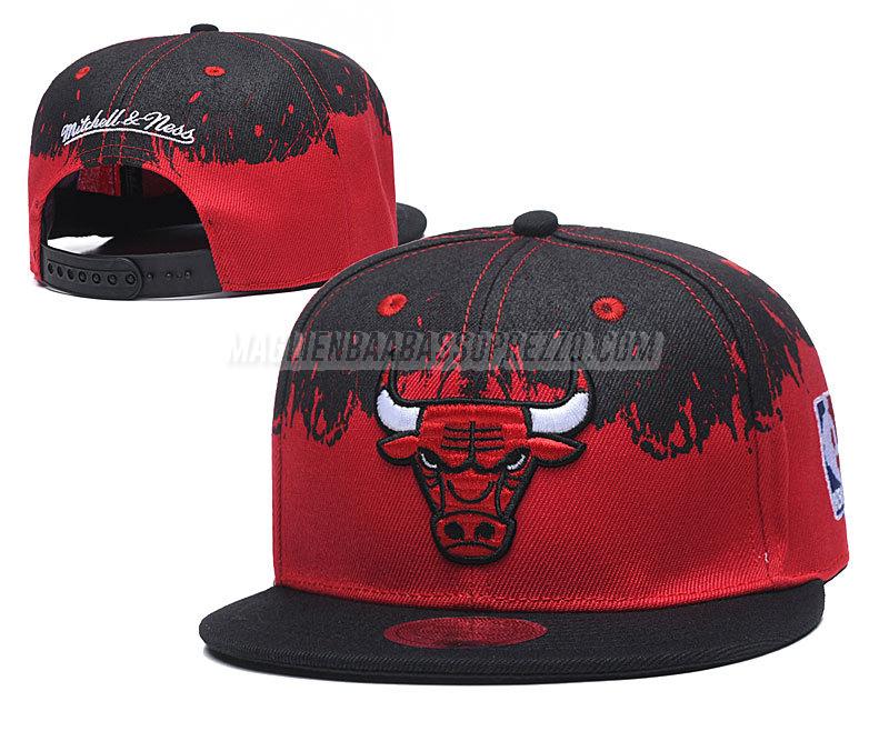 cappelli hip hop chicago bulls di chh23 rosso nero