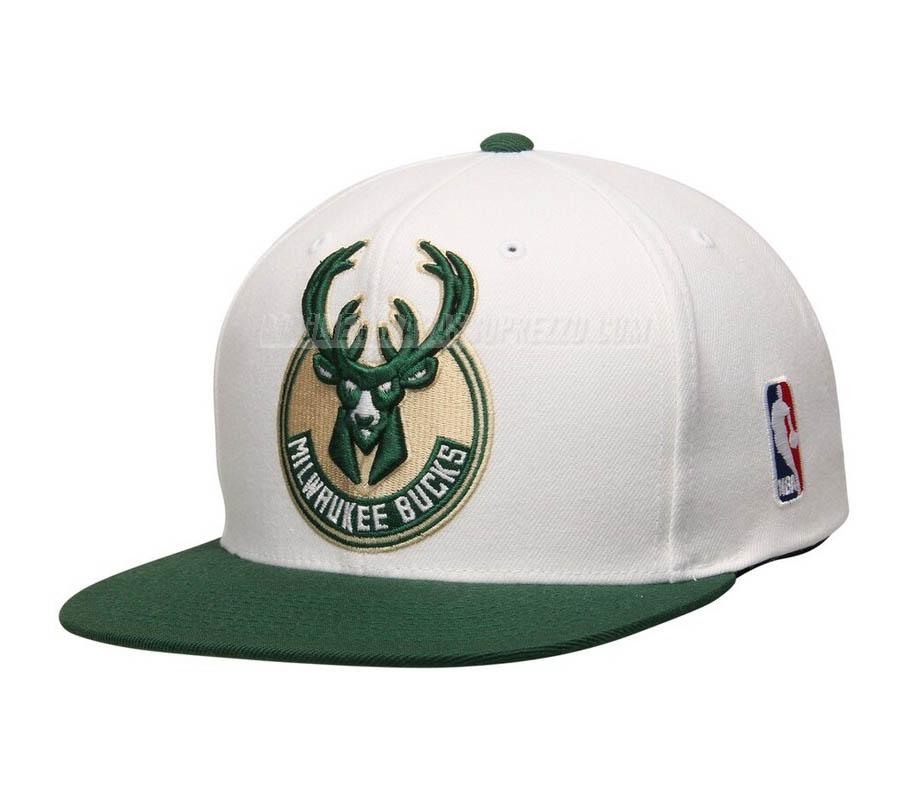 cappelli hip hop milwaukee bucks di chh154 bianco