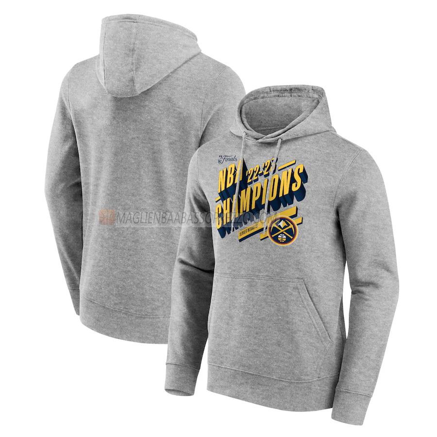 felpa denver nuggets di 23621a4 uomo nba champions 2022-23 grigio