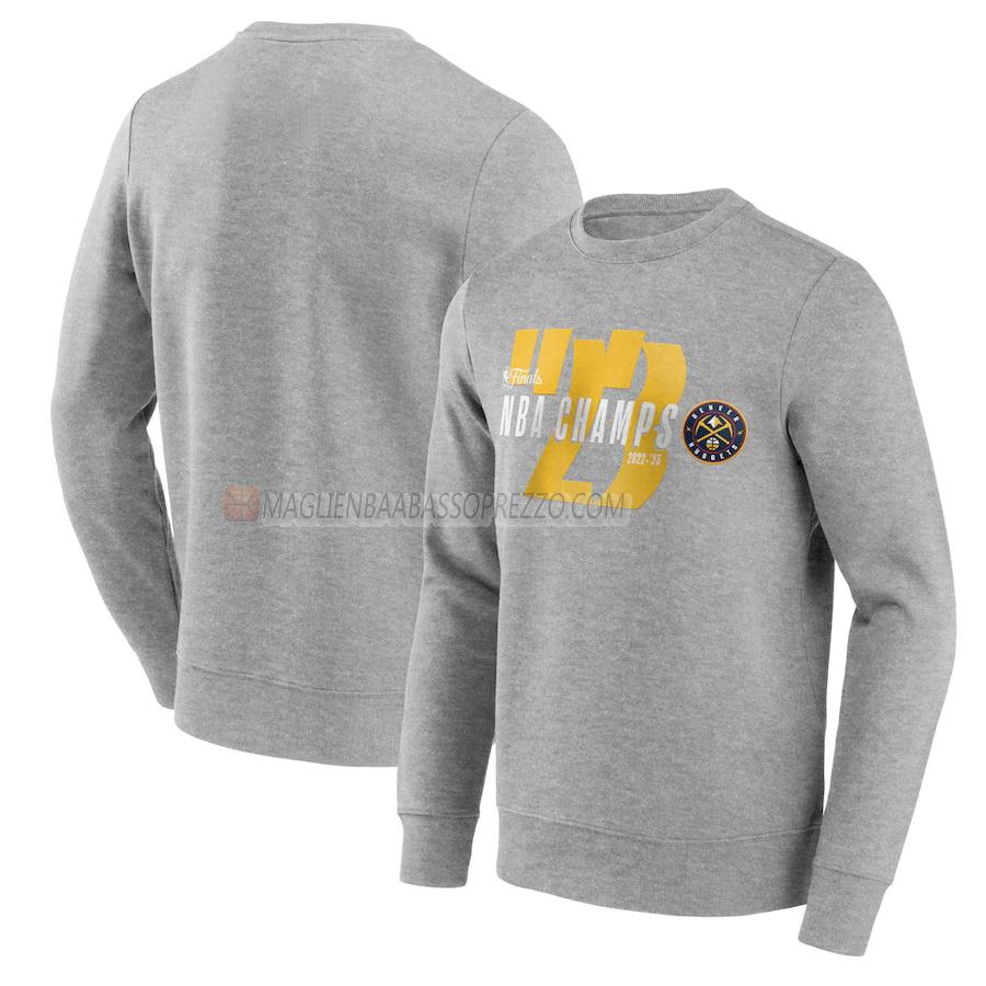 felpa denver nuggets di 23621a6 uomo nba champions 2022-23 grigio