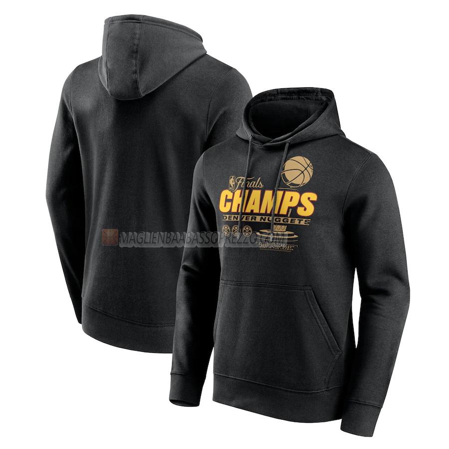 felpa denver nuggets di 23621a8 uomo nba champs 2022-23 nero