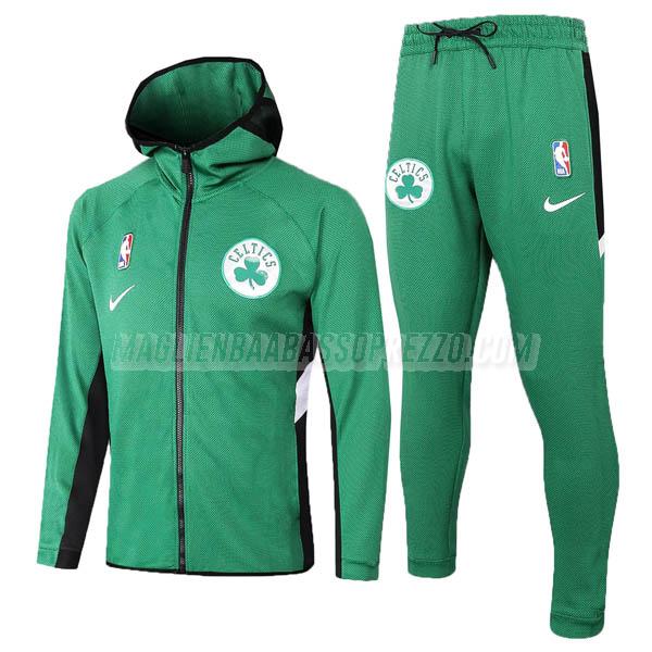 giacca cappuccio boston celtics di 2023 verde