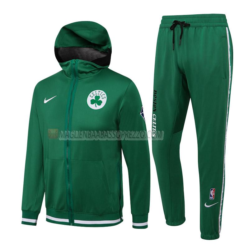 giacca cappuccio boston celtics di uomo gc025 2022 verde