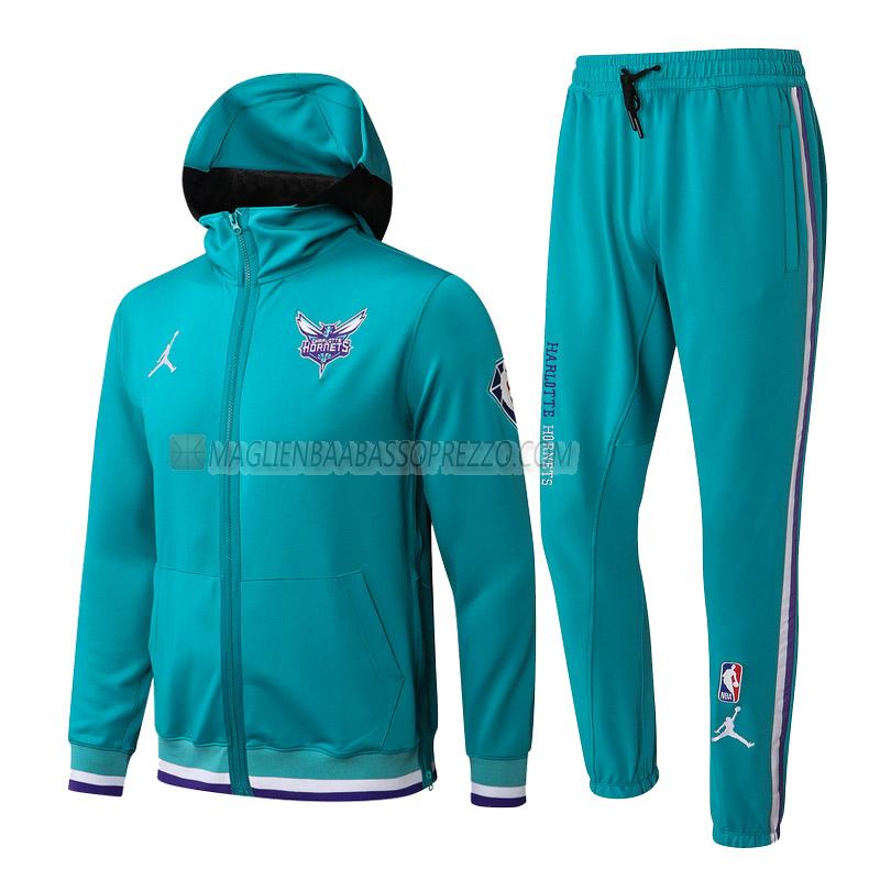 giacca cappuccio charlotte hornets di uomo gc020 2022 verde