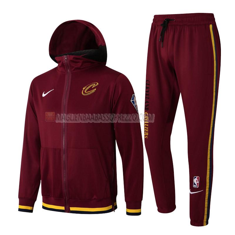 giacca cappuccio cleveland cavaliers di uomo gc016 2022 rosso