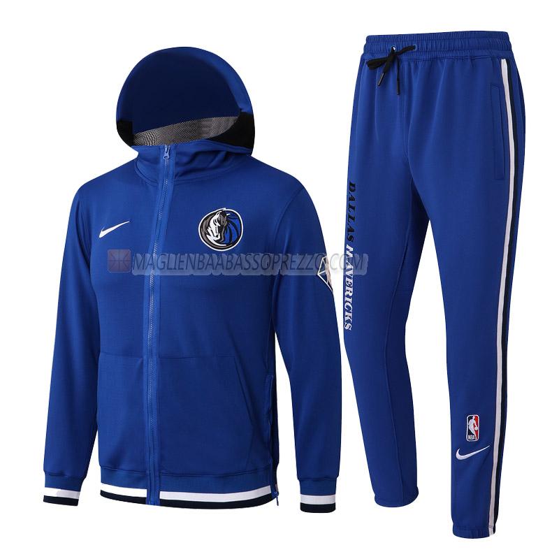 giacca cappuccio dallas mavericks di uomo gc017 2022 blu