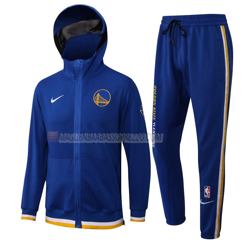 giacca cappuccio golden state warriors di uomo gc008 2022 blu