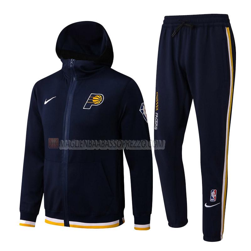 giacca cappuccio indiana pacers di uomo gc021 2022 blu navy