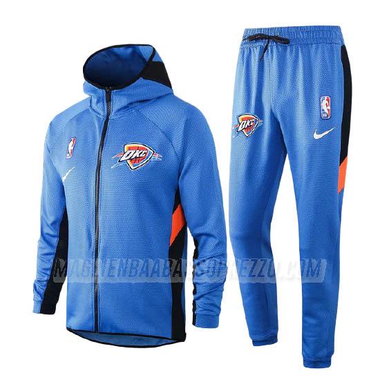 giacca cappuccio oklahoma city thunder di 2023 blu