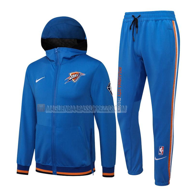 giacca cappuccio oklahoma city thunder di uomo gc030 2022 blu