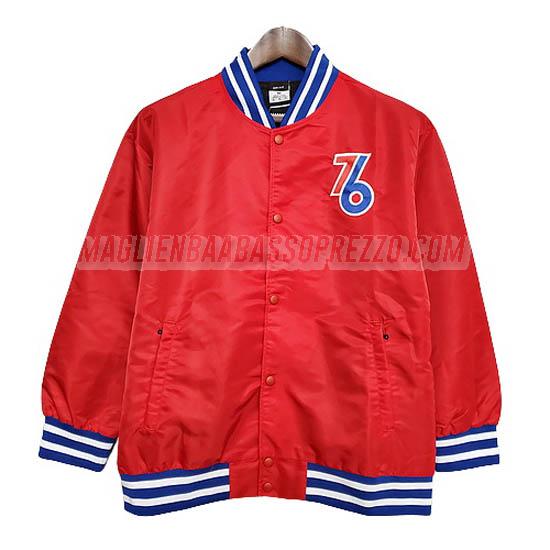 giacca da baseball philadelphia 76ers di 2021 rosso