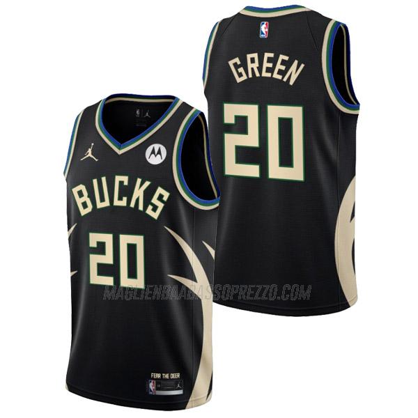 maglia a.j. green milwaukee bucks di 20 uomo statement edition 2023 nero