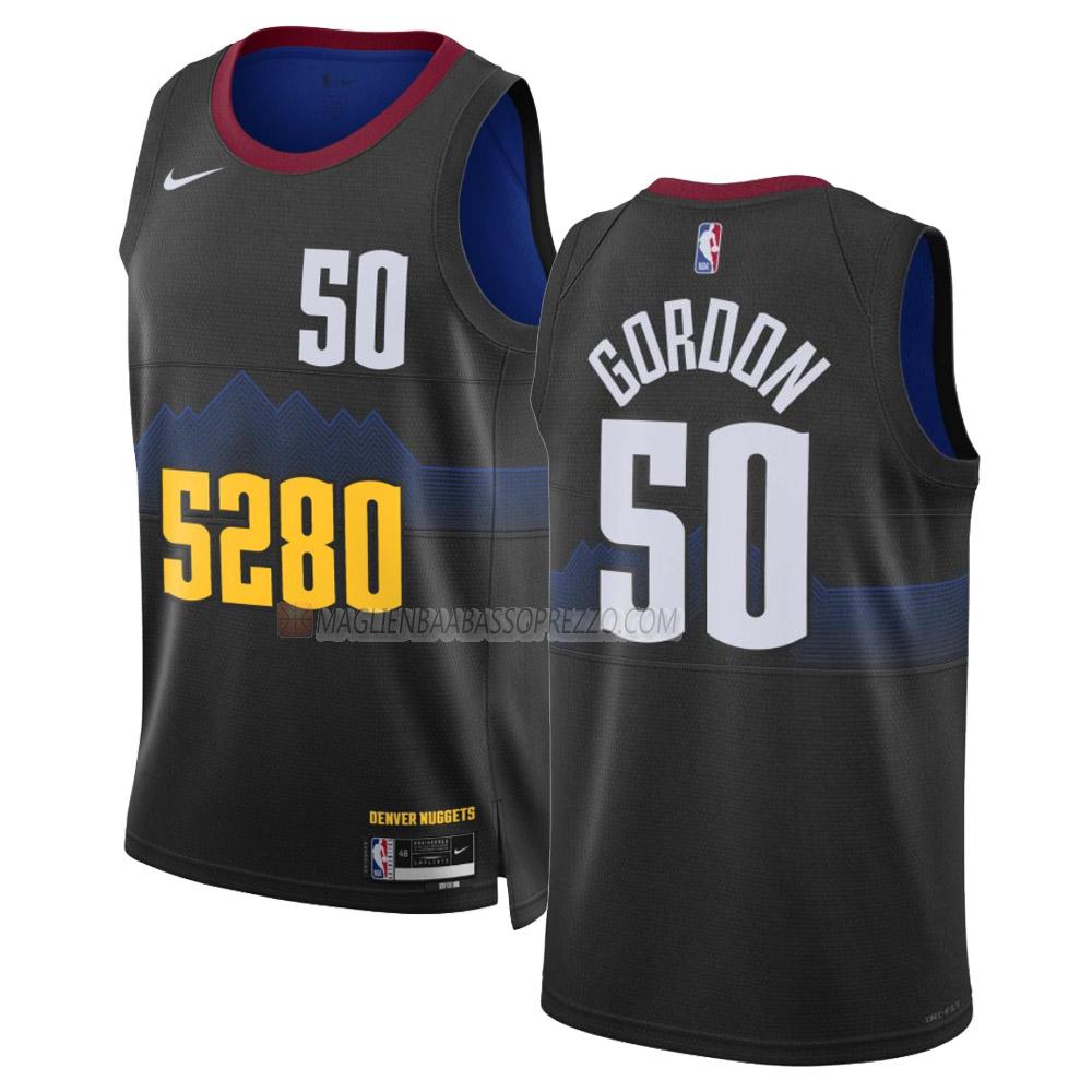 maglia aaron gordon denver nuggets di 50 uomo city edition 2023-24 nero