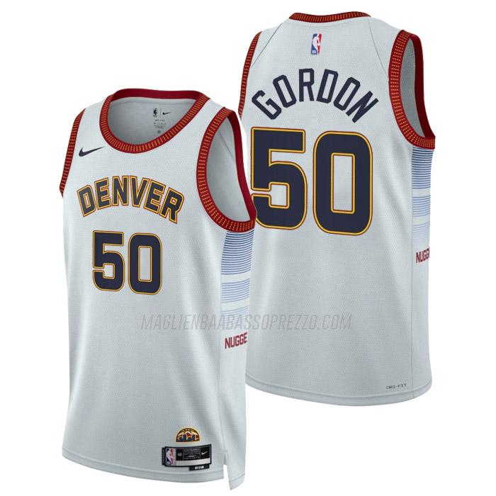 maglia aaron gordon denver nuggets di 50 uomo city edition 2023 bianco