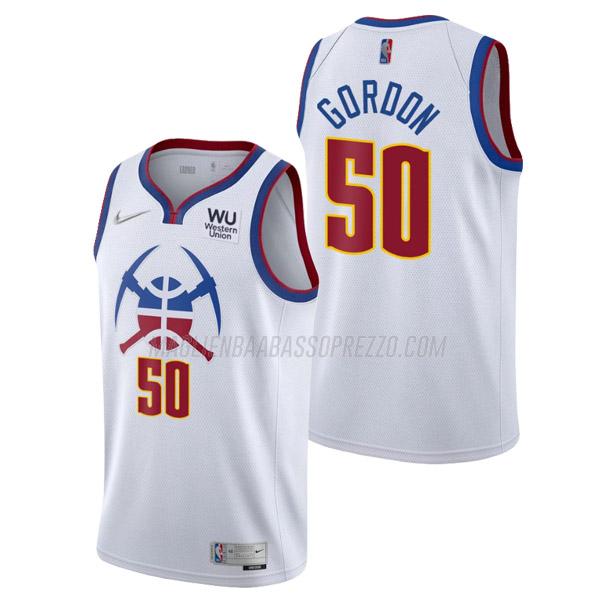 maglia aaron gordon denver nuggets di 50 uomo earned edition 2021 bianco