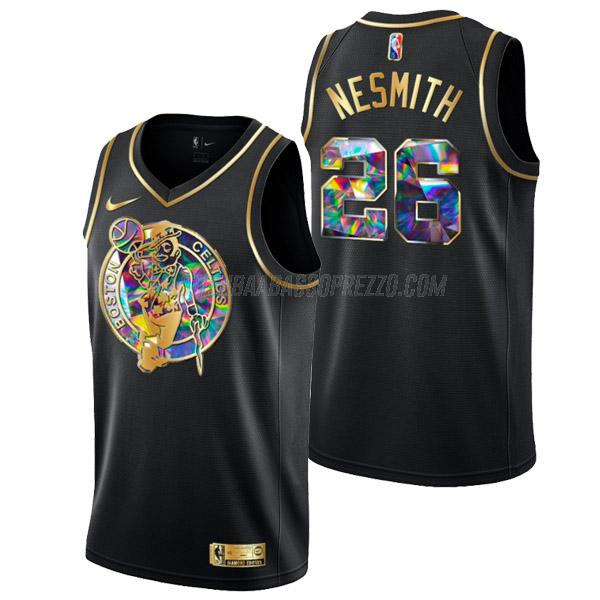 maglia aaron nesmith boston celtics di 26 uomo golden diamond edition 2022 nero