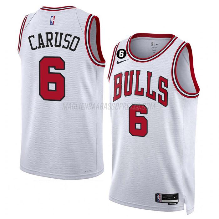 maglia alex caruso chicago bulls di 6 uomo association edition 2023 bianco