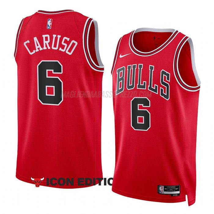 maglia alex caruso chicago bulls di 6 uomo icon edition 2023 rosso