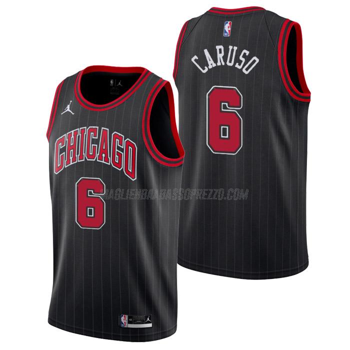 maglia alex caruso chicago bulls di 6 uomo statement edition 2023 nero