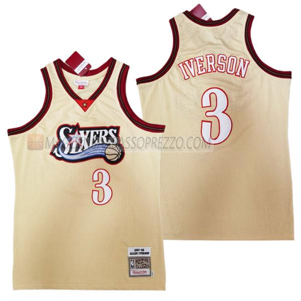 maglia allen iverson philadelphia 76ers di 3 uomo 23210a53 oro