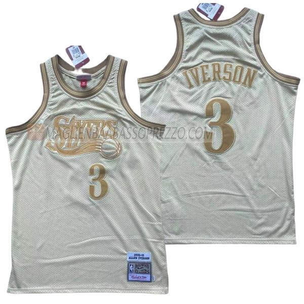 maglia allen iverson philadelphia 76ers di 3 uomo 23210a54 grigio