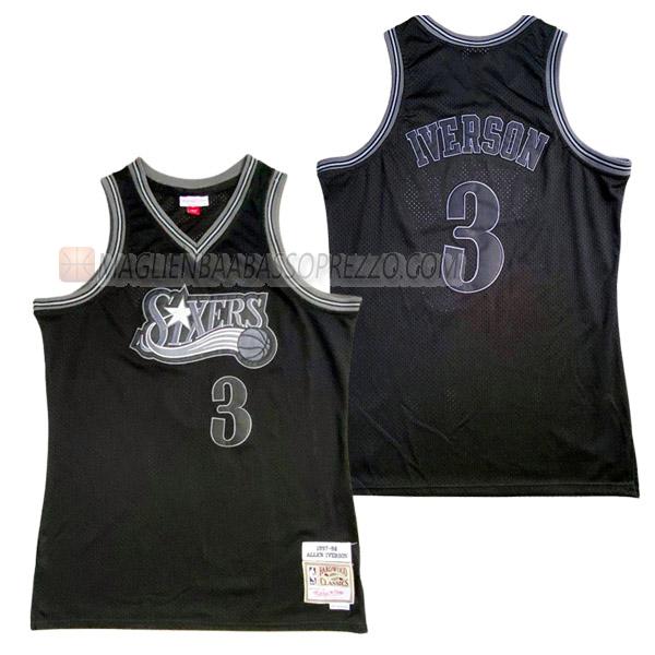 maglia allen iverson philadelphia 76ers di 3 uomo 23210a56 nero