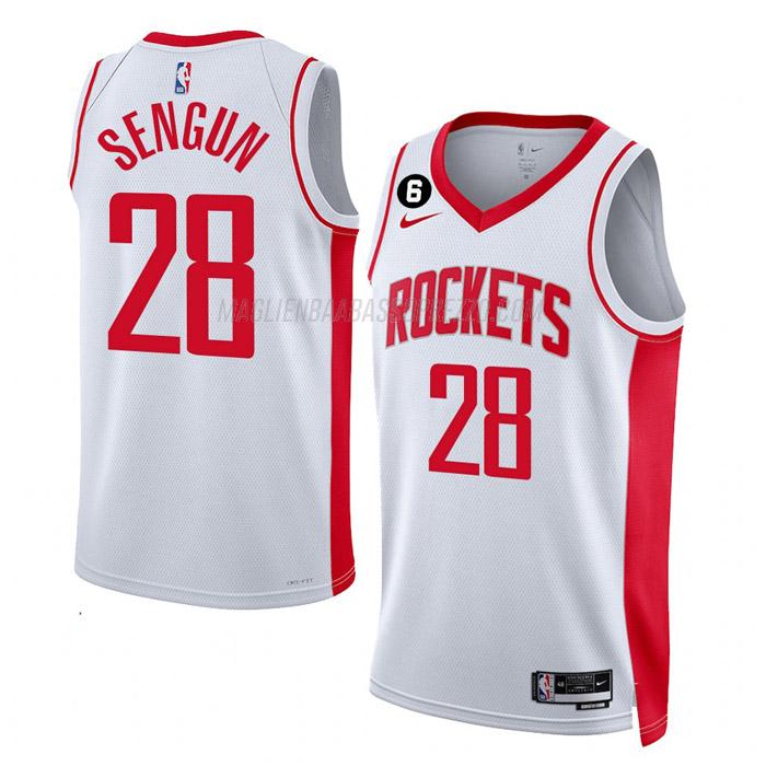 maglia alperen sengun houston rockets di 28 uomo association edition 2023 bianco