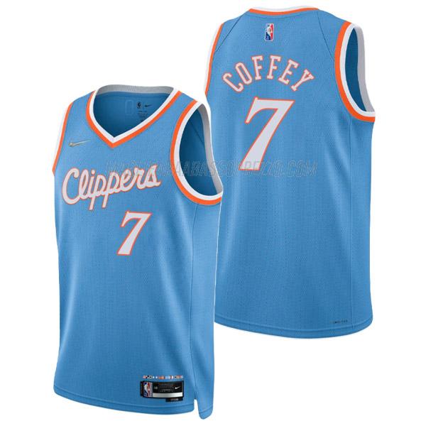 maglia amir coffey los angeles clippers di 7 uomo city edition 2022 blu