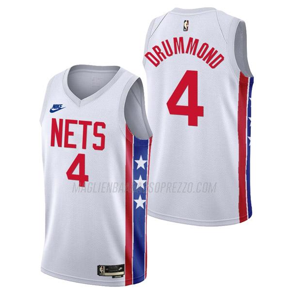 maglia andre drummond brooklyn nets di 4 uomo classic edition 2023 bianco