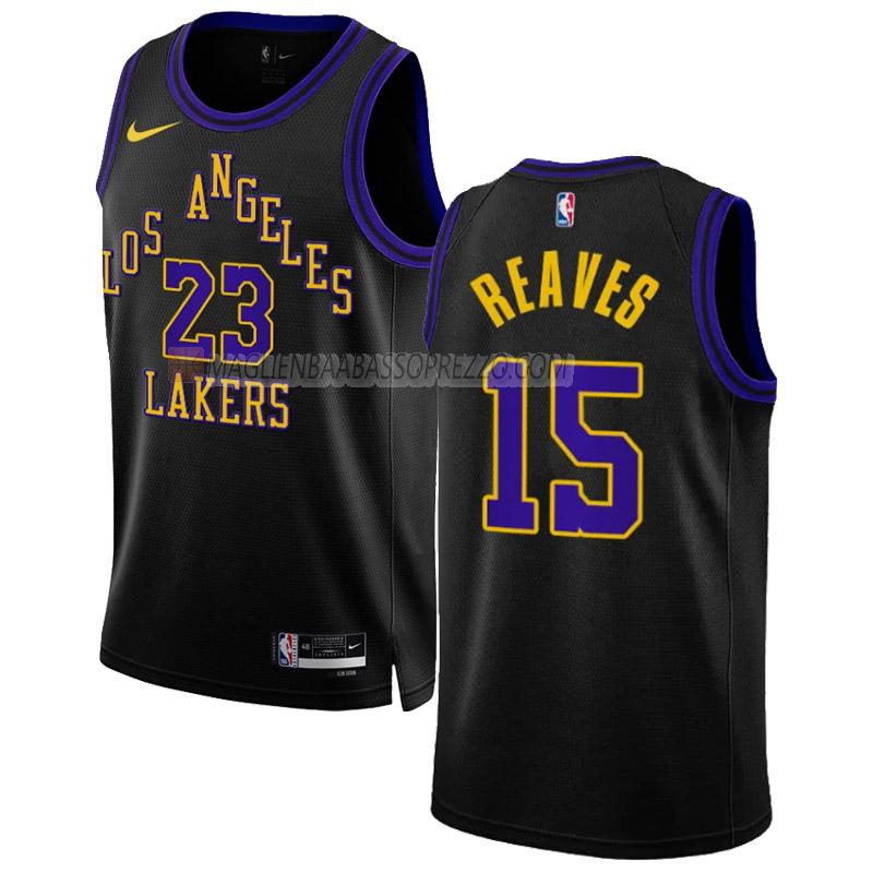 maglia austin reaves los angeles lakers di 15 uomo city edition 2023-24 nero