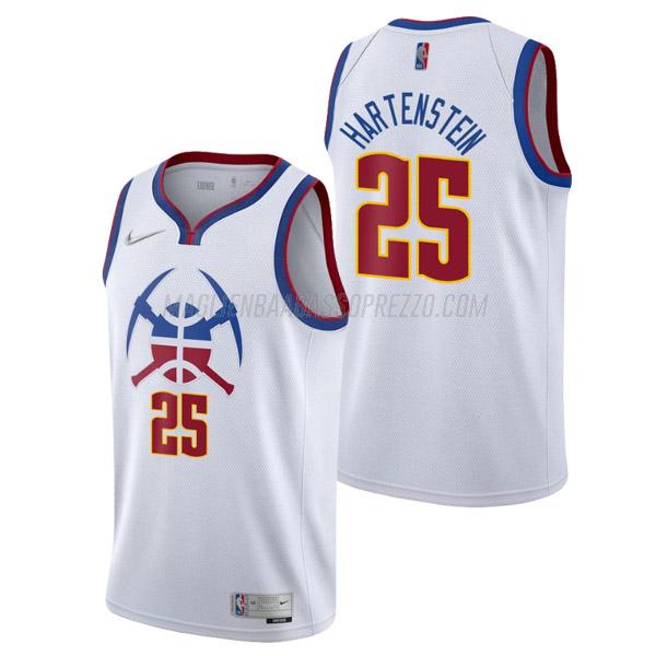 maglia austin rivers denver nuggets di 25 uomo earned edition 2021 bianco