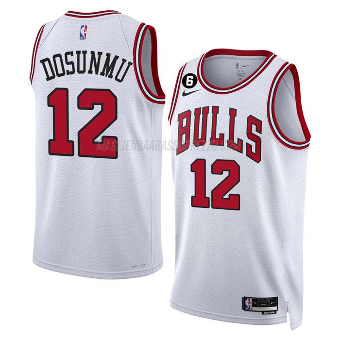 maglia ayo dosunmu chicago bulls di 12 uomo association edition 2023 bianco