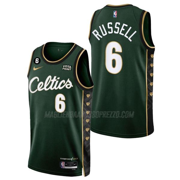 maglia bill russell boston celtics di 6 uomo city edition 2023 verde