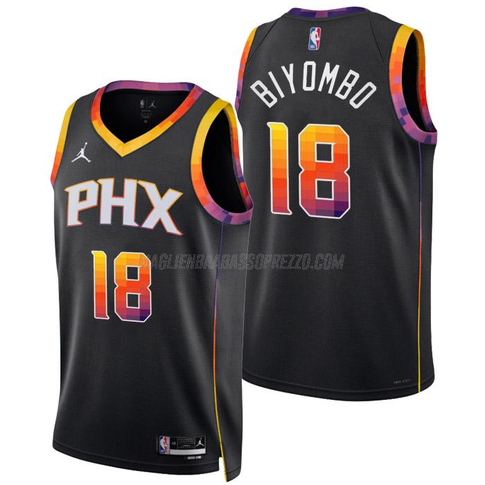 maglia bismack biyombo phoenix suns di 18 uomo statement edition 2023 nero