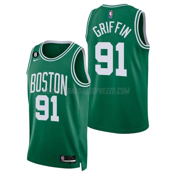 maglia blake griffin boston celtics di 91 uomo icon edition 2023 verde