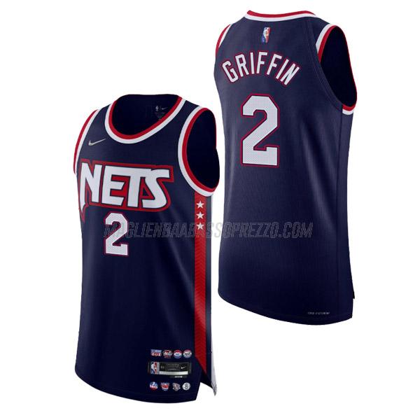 maglia blake griffin brooklyn nets di 2 uomo city edition 2022 blu navy