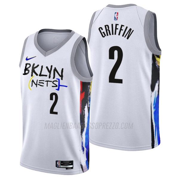 maglia blake griffin brooklyn nets di 2 uomo city edition 2023 bianco