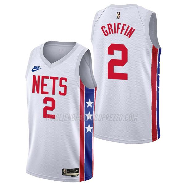 maglia blake griffin brooklyn nets di 2 uomo classic edition 2023 bianco