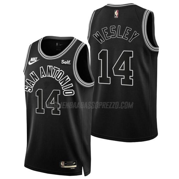 maglia blake wesley san antonio spurs di 14 uomo classic edition 2023 nero