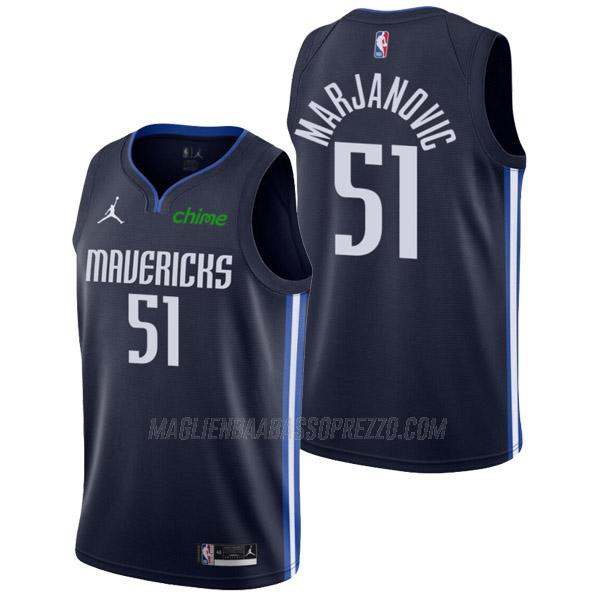 maglia boban marjanovic dallas mavericks di 51 uomo statement edition 2022 blu navy