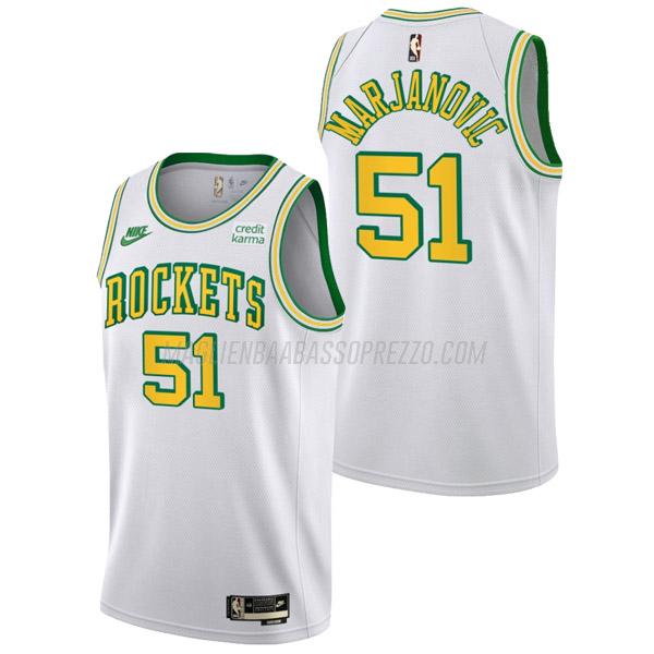 maglia boban marjanovic houston rockets di 51 uomo classic edition 2023 bianco