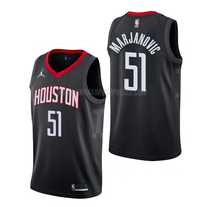 maglia boban marjanovic houston rockets di 51 uomo statement edition 2023 nero