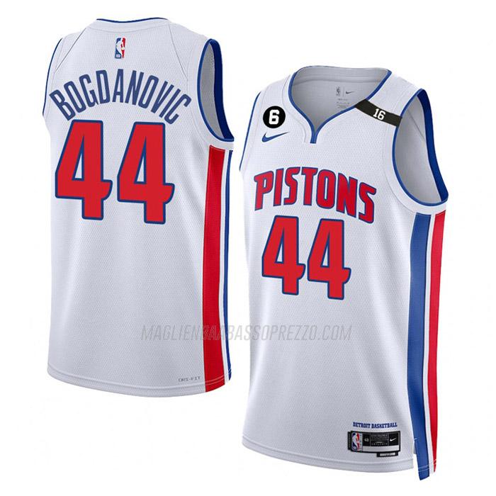 maglia bojan bogdanovic detroit pistons di 44 uomo association edition 2023 bianco