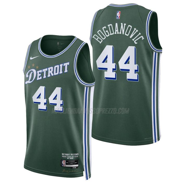 maglia bojan bogdanovic detroit pistons di 44 uomo city edition 2023 verde