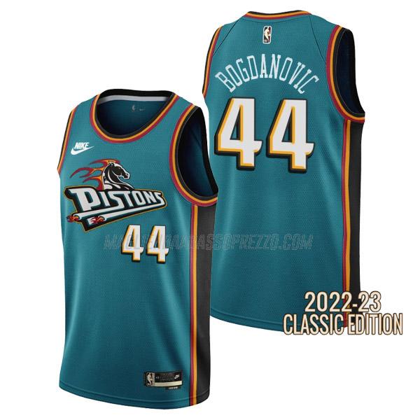 maglia bojan bogdanovic detroit pistons di 44 uomo classic edition 2023 verde acqua