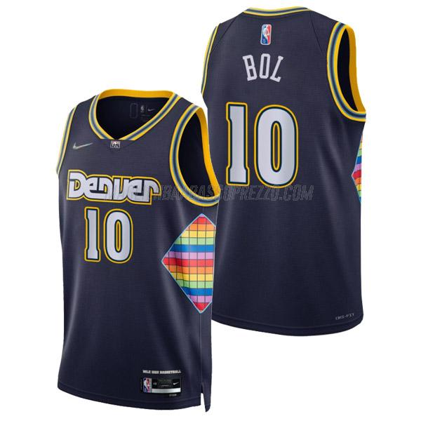 maglia bol bol denver nuggets di 10 uomo city edition 2022 blu navy