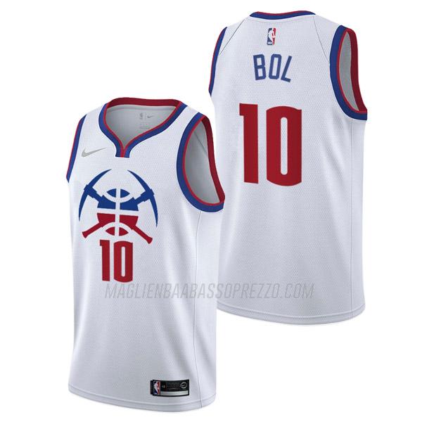 maglia bol bol denver nuggets di 10 uomo earned edition 2021 bianco