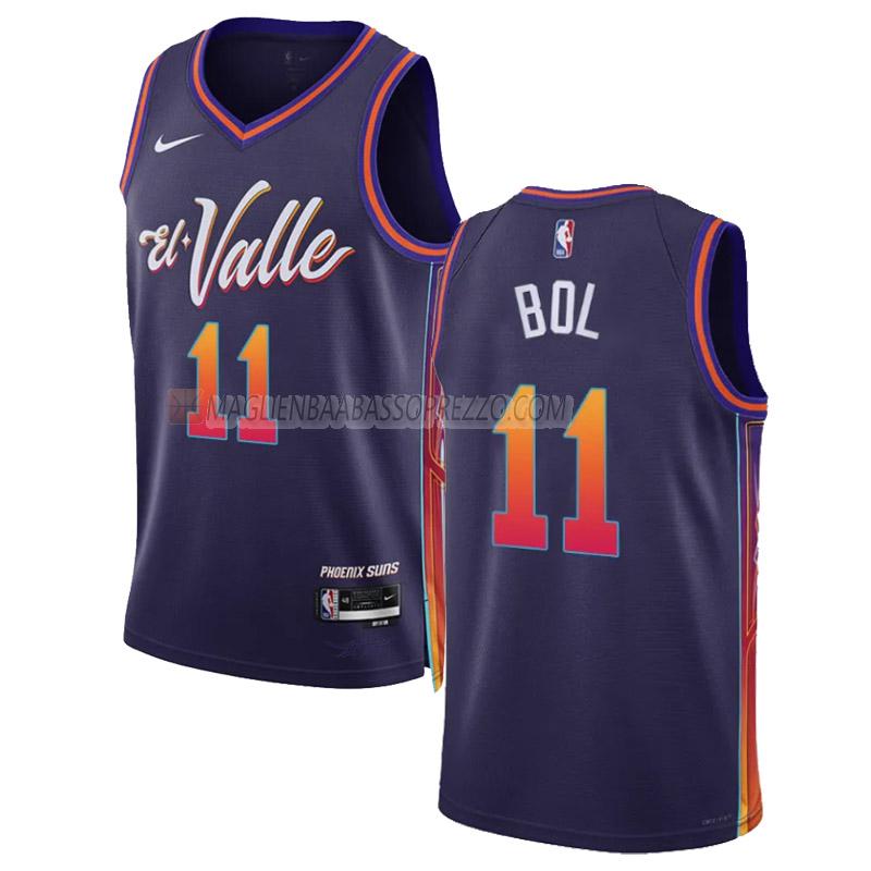 maglia bol bol phoenix suns di 11 uomo city edition 2023-24 viola